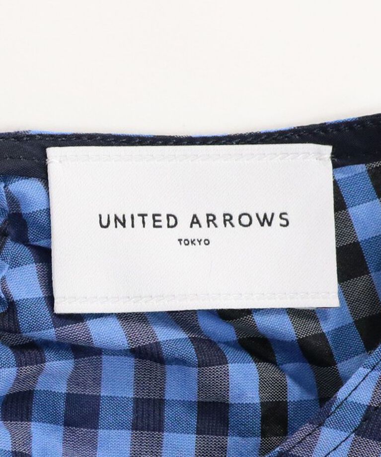 UNITED ARROWS「オープン バックリボン チェックワンピース」|ワンピース|