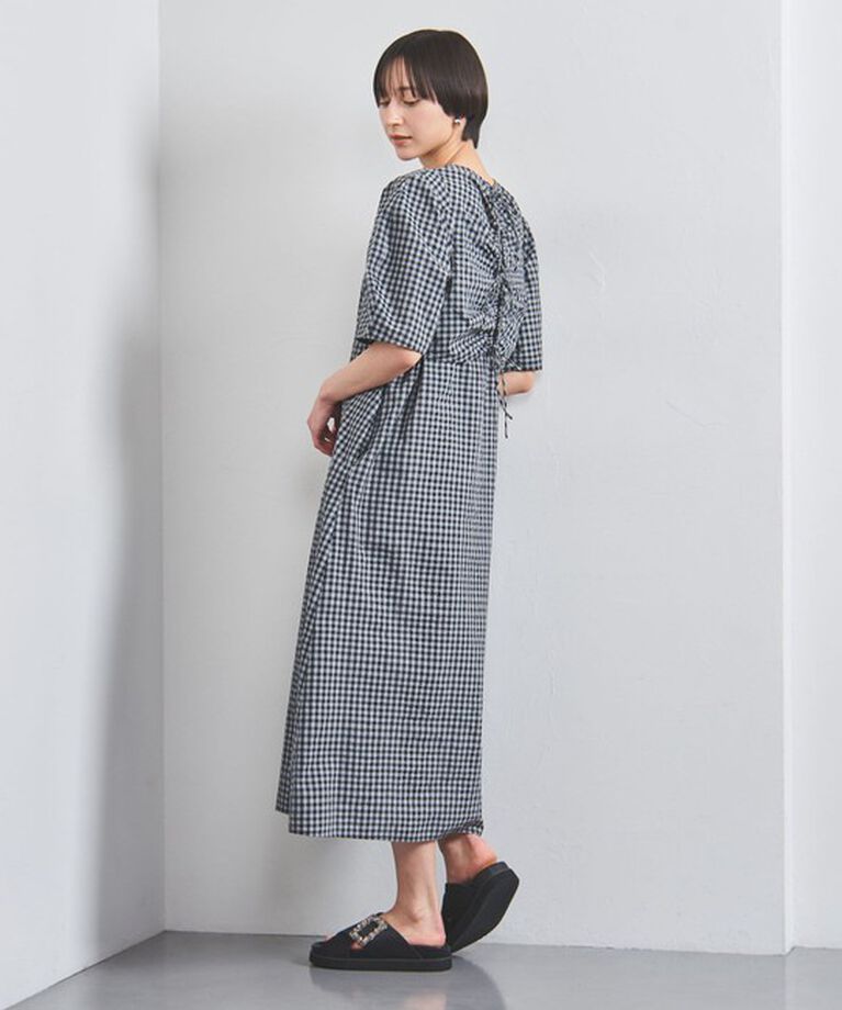 UNITED ARROWS「オープン バックリボン チェックワンピース」|ワンピース|その他9