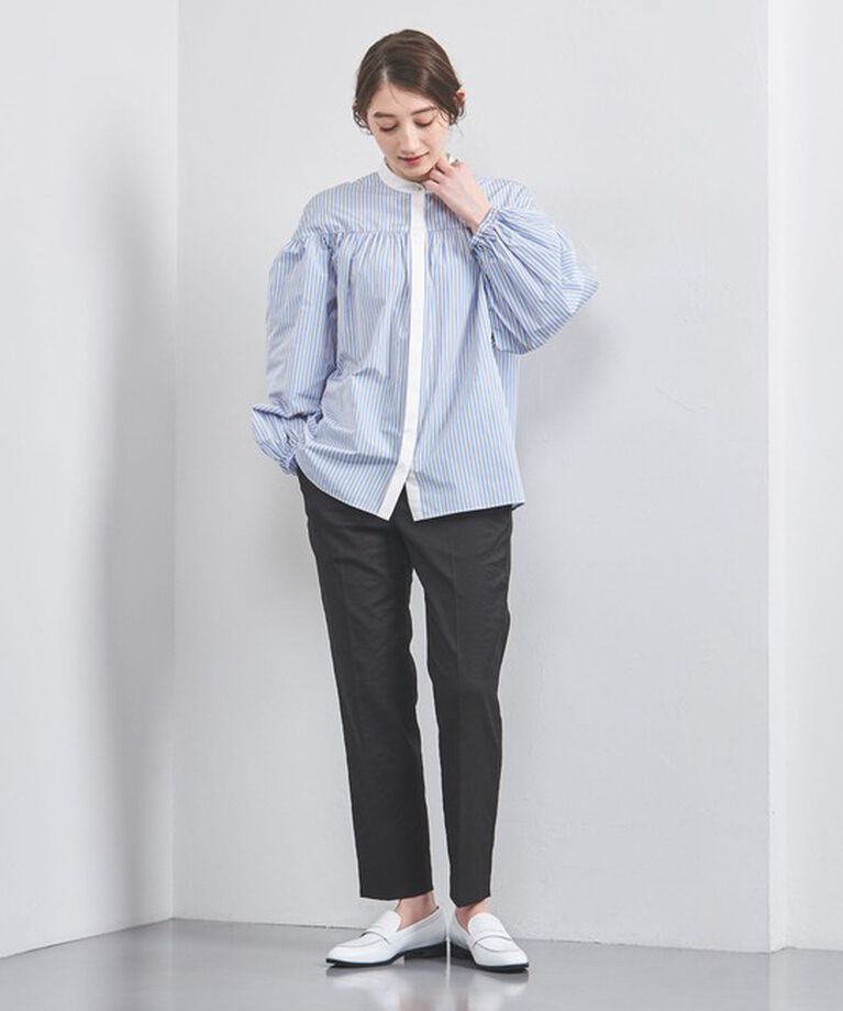 UNITED ARROWS「シャイニー スリム パンツ」|スラックス|