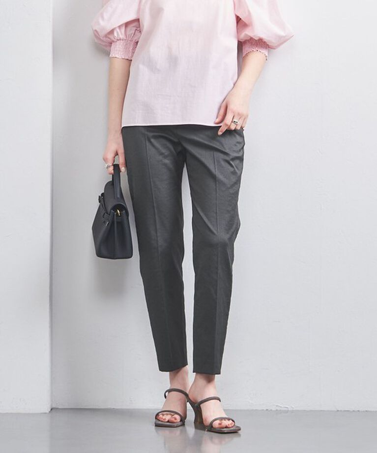 UNITED ARROWS「シャイニー スリム パンツ」|スラックス|DK.GRAY