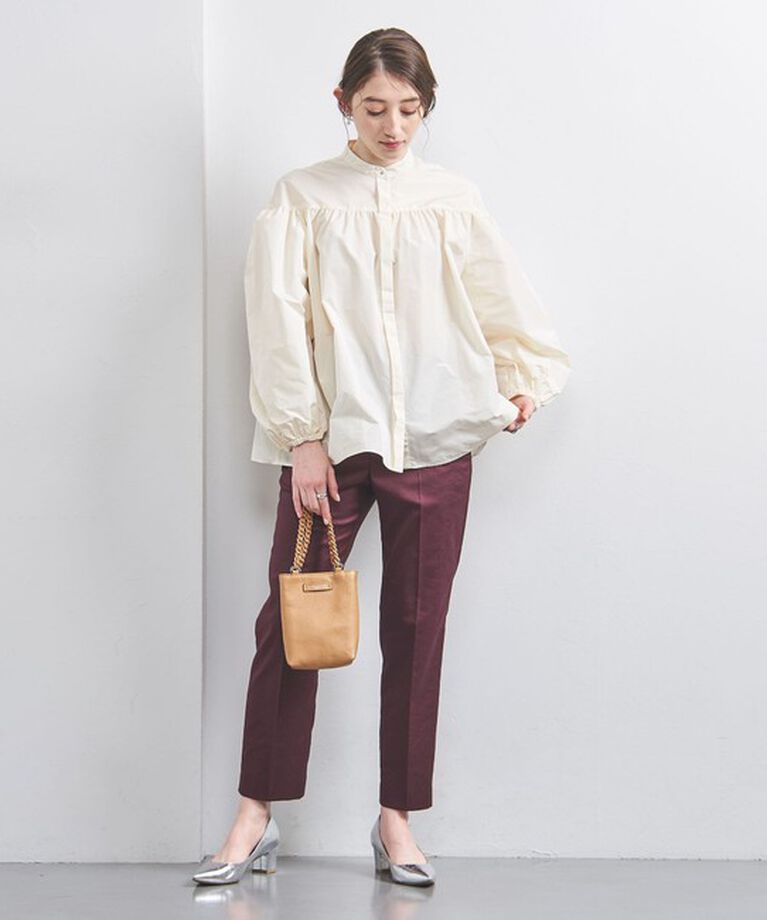 UNITED ARROWS「シャイニー スリム パンツ」|スラックス|