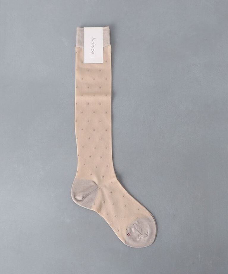 UNITED ARROWS「＜babaco＞PIN DOT ハイソックス」|ソックス|BEIGE