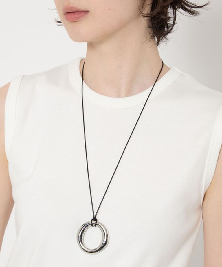 UNITED ARROWS「Oシェイプ コードネックレス」|ネックレス|SILVER