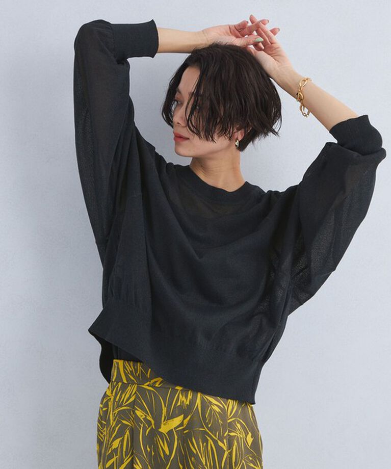 UNITED ARROWS green label relaxing「【結論シリーズ】忍ばせカーデ 2WAY -ウォッシャブル-」|カーディガン|BLACK