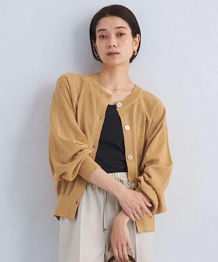 UNITED ARROWS green label relaxing「【結論シリーズ】忍ばせカーデ 2WAY -ウォッシャブル-」|カーディガン|BEIGE