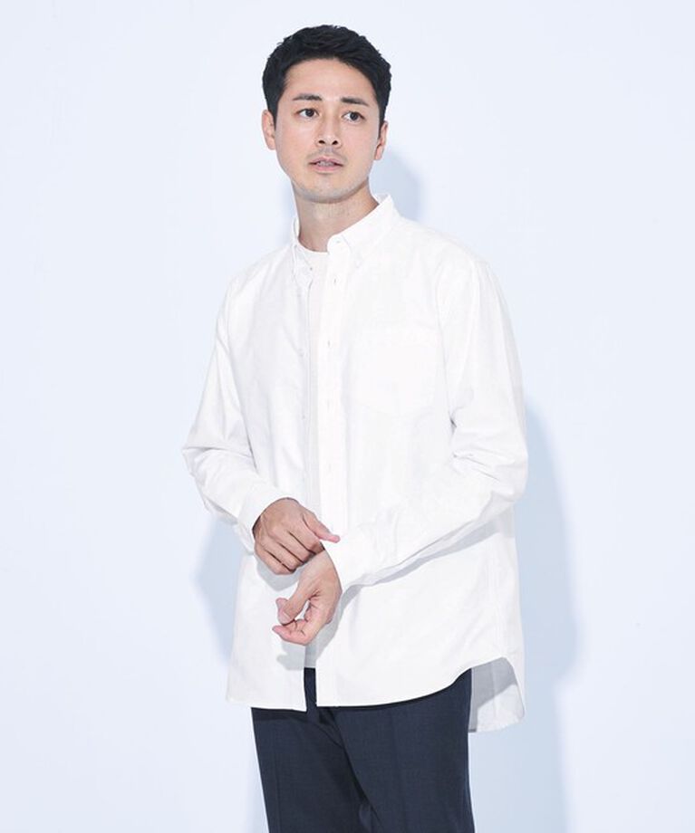 UNITED ARROWS green label relaxing「【WEB限定】JUST fit ボタンダウン オックスフォード 長袖 シャツ」|シャツ・ブラウス|