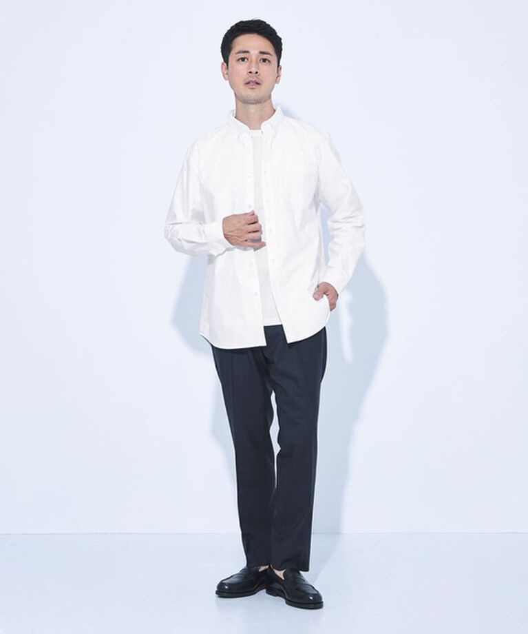 UNITED ARROWS green label relaxing「【WEB限定】JUST fit ボタンダウン オックスフォード 長袖 シャツ」|シャツ・ブラウス|