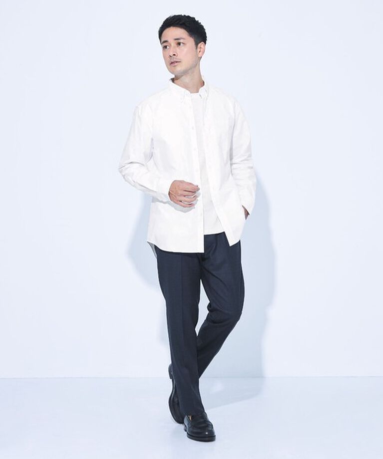 UNITED ARROWS green label relaxing「【WEB限定】JUST fit ボタンダウン オックスフォード 長袖 シャツ」|シャツ・ブラウス|