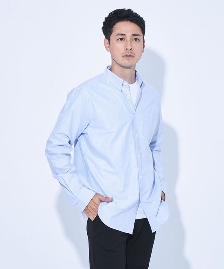 UNITED ARROWS green label relaxing「【WEB限定】JUST fit ボタンダウン オックスフォード 長袖 シャツ」|シャツ・ブラウス|