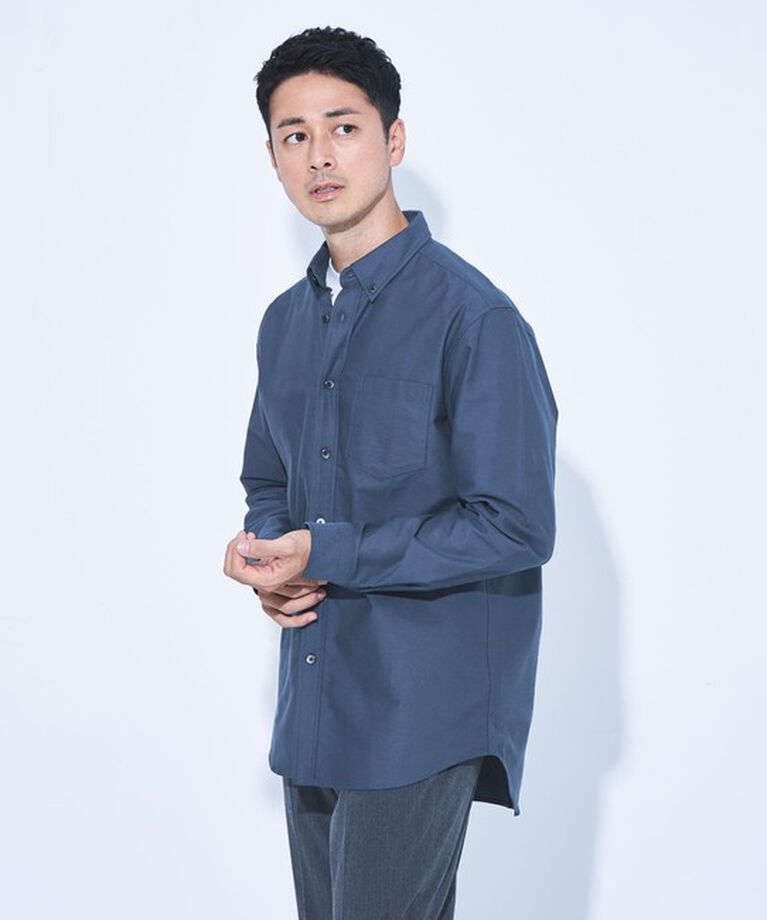 UNITED ARROWS green label relaxing「【WEB限定】JUST fit ボタンダウン オックスフォード 長袖 シャツ」|シャツ・ブラウス|