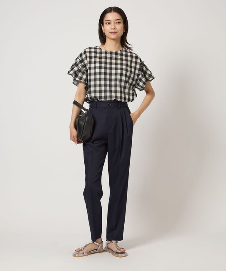 UNITED ARROWS green label relaxing「［size SHORT/TALLあり］キチントボトムス タック スリム パンツ」|スラックス|