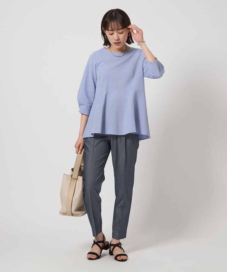 UNITED ARROWS green label relaxing「［size SHORT/TALLあり］キチントボトムス タック スリム パンツ」|スラックス|