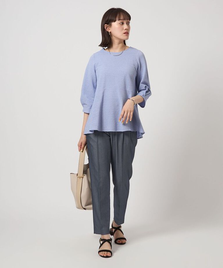 UNITED ARROWS green label relaxing「［size SHORT/TALLあり］キチントボトムス タック スリム パンツ」|スラックス|