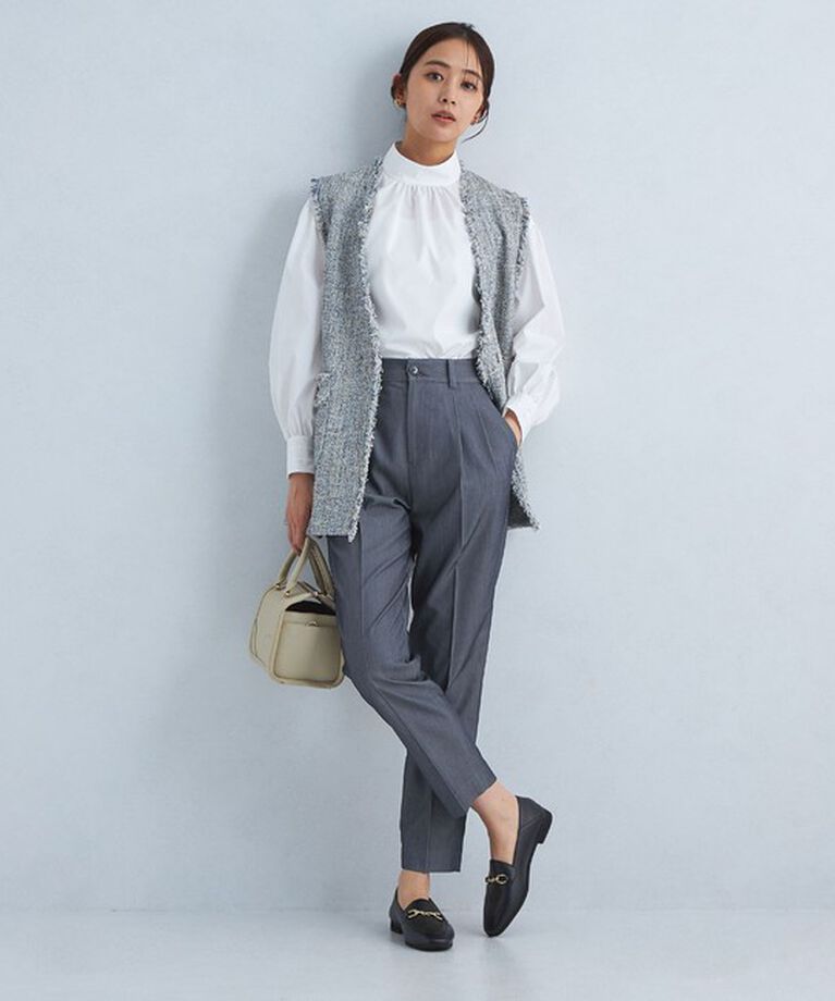 UNITED ARROWS green label relaxing「［size SHORT/TALLあり］キチントボトムス タック スリム パンツ」|スラックス|