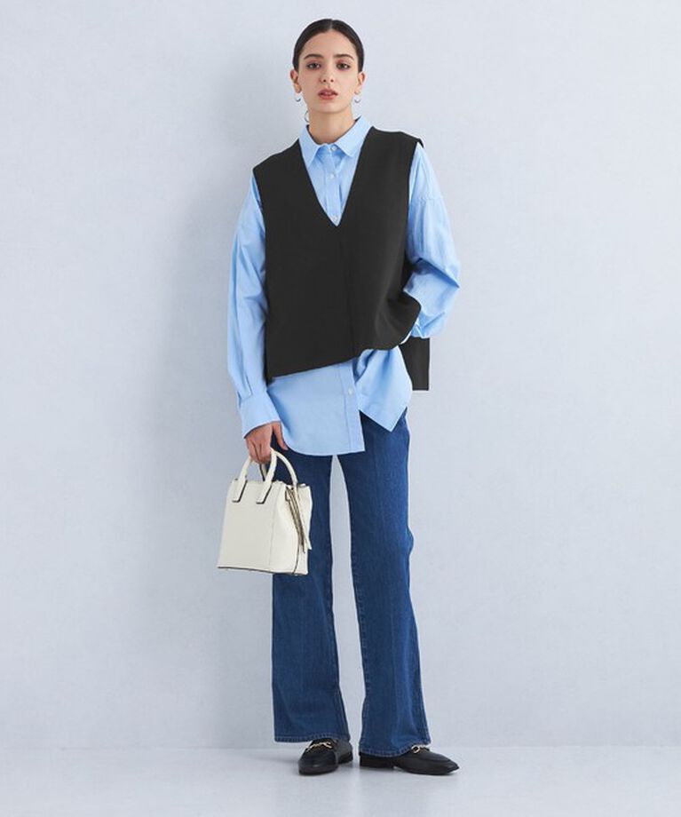 UNITED ARROWS green label relaxing「DEEP ディープ Vネック ニット Aライン ベスト -ウォッシャブル-」|ベスト・ジレ|