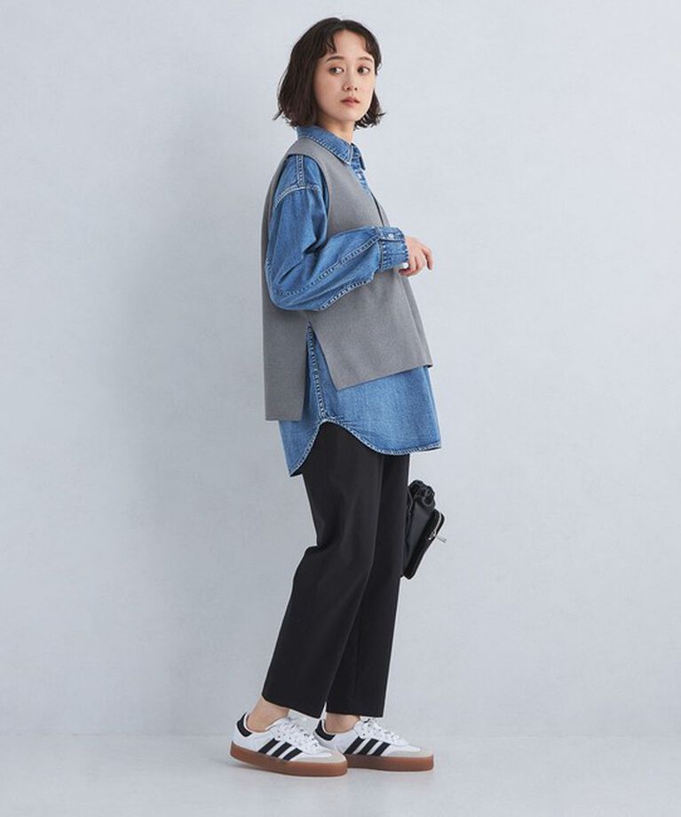 UNITED ARROWS green label relaxing「DEEP ディープ Vネック ニット Aライン ベスト -ウォッシャブル-」|ベスト・ジレ|