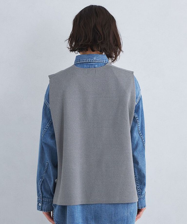 UNITED ARROWS green label relaxing「DEEP ディープ Vネック ニット Aライン ベスト -ウォッシャブル-」|ベスト・ジレ|