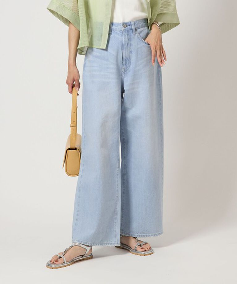 UNITED ARROWS green label relaxing「［size SHORT/TALLあり］ワイド デニム パンツ」|デニム|LT.BLUE