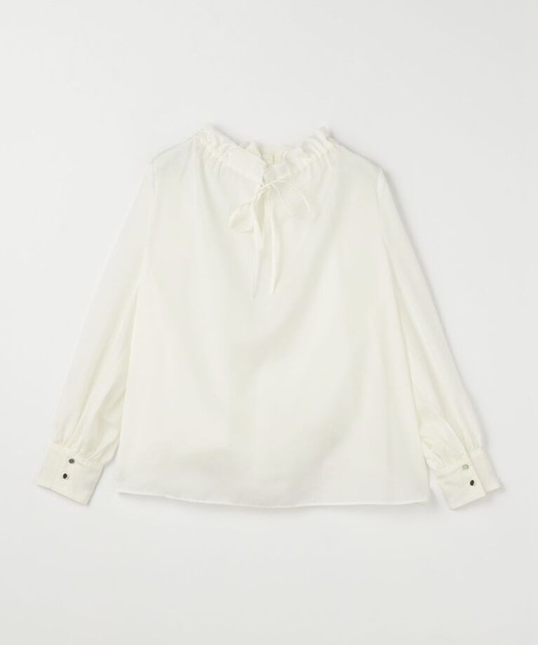 UNITED ARROWS green label relaxing「シアー ネック フリル 2WAY ブラウス」|シャツ・ブラウス|