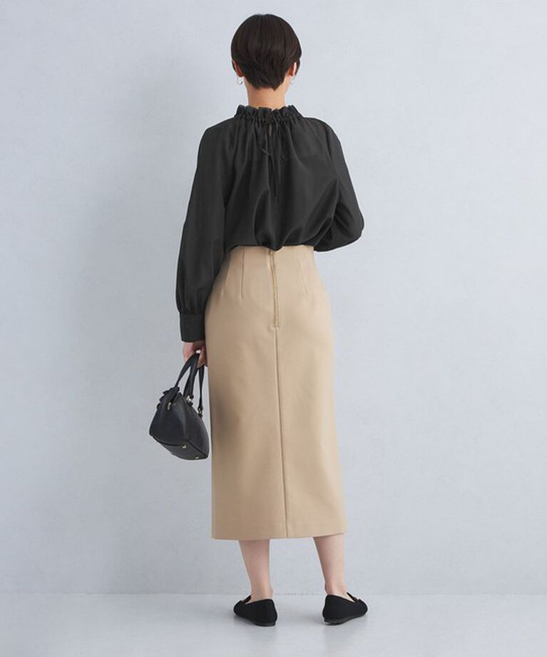 UNITED ARROWS green label relaxing「シアー ネック フリル 2WAY ブラウス」|シャツ・ブラウス|