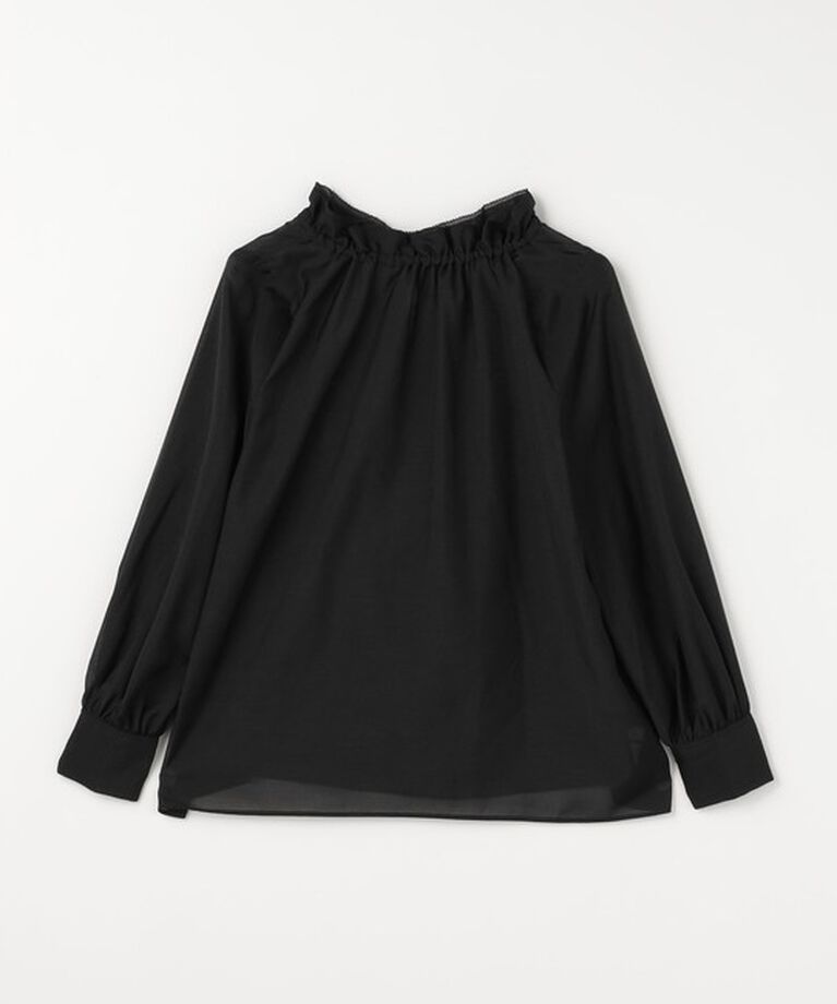 UNITED ARROWS green label relaxing「シアー ネック フリル 2WAY ブラウス」|シャツ・ブラウス|