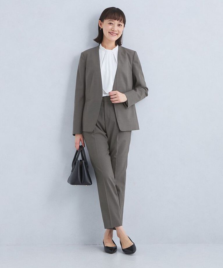 UNITED ARROWS green label relaxing「カチリラ ノーラペル ジャケット -ウォッシャブル・ストレッチ・防シワ-」|ノーカラージャケット|