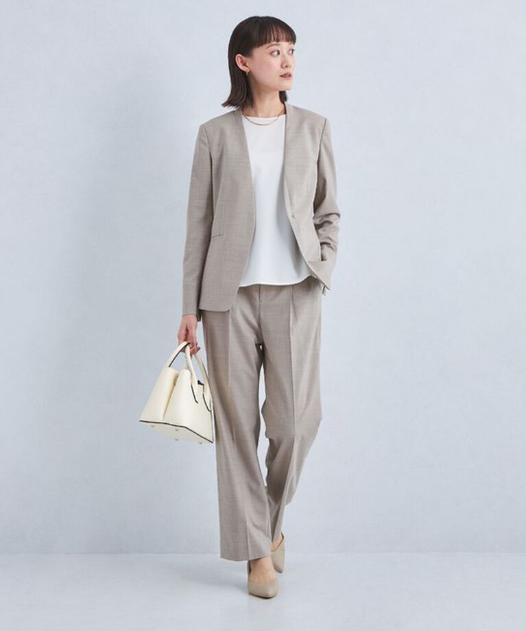 UNITED ARROWS green label relaxing「カチリラ ノーラペル ジャケット -ウォッシャブル・ストレッチ・防シワ-」|ノーカラージャケット|