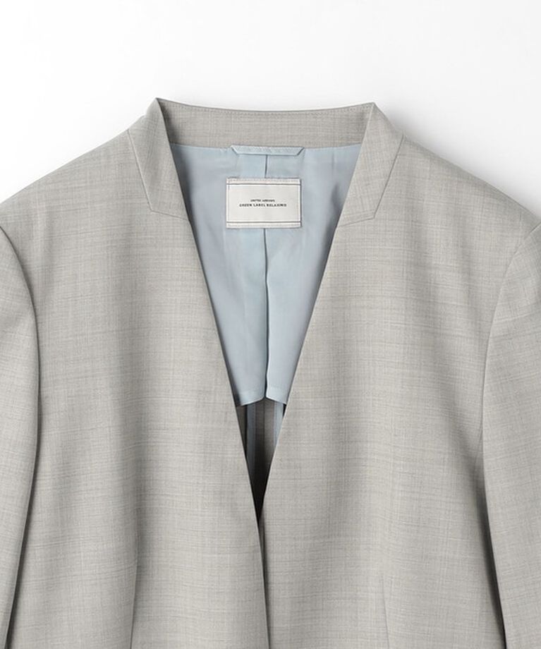 UNITED ARROWS green label relaxing「カチリラ ノーラペル ジャケット -ウォッシャブル・ストレッチ・防シワ-」|ノーカラージャケット|