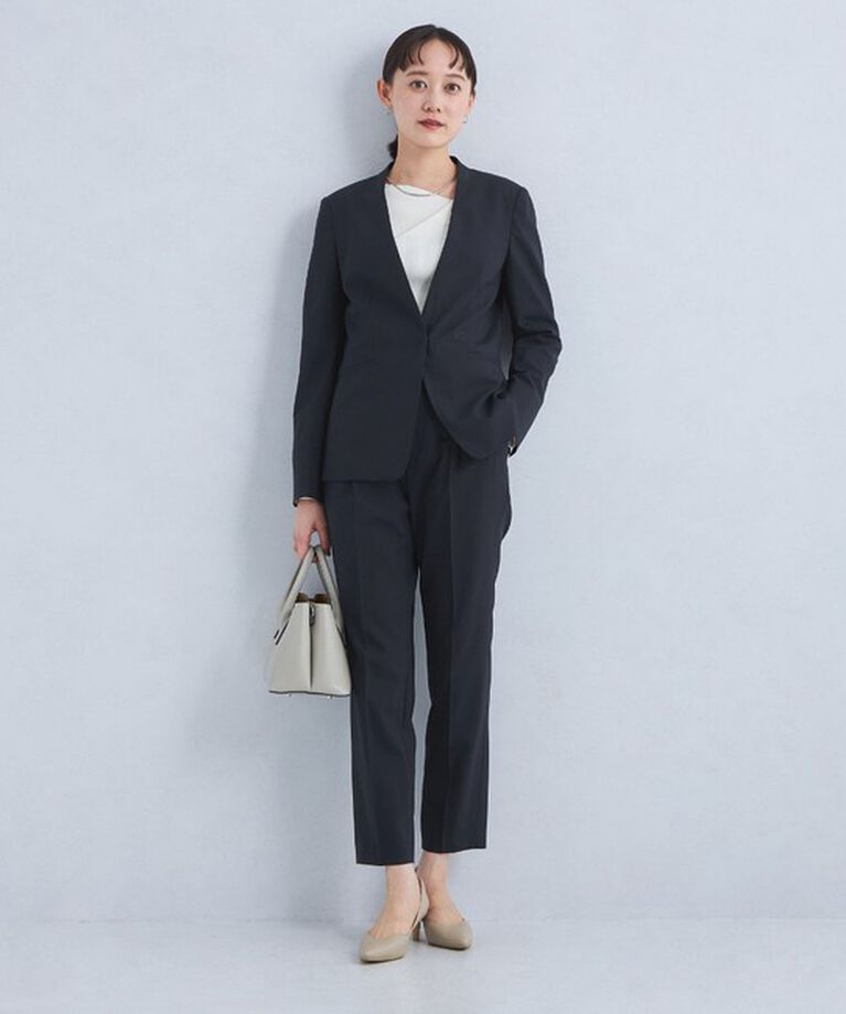 UNITED ARROWS green label relaxing「カチリラ ノーラペル ジャケット -ウォッシャブル・ストレッチ・防シワ-」|ノーカラージャケット|