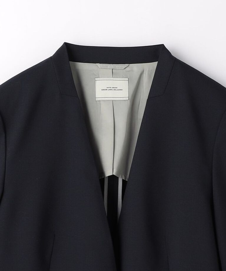 UNITED ARROWS green label relaxing「カチリラ ノーラペル ジャケット -ウォッシャブル・ストレッチ・防シワ-」|ノーカラージャケット|