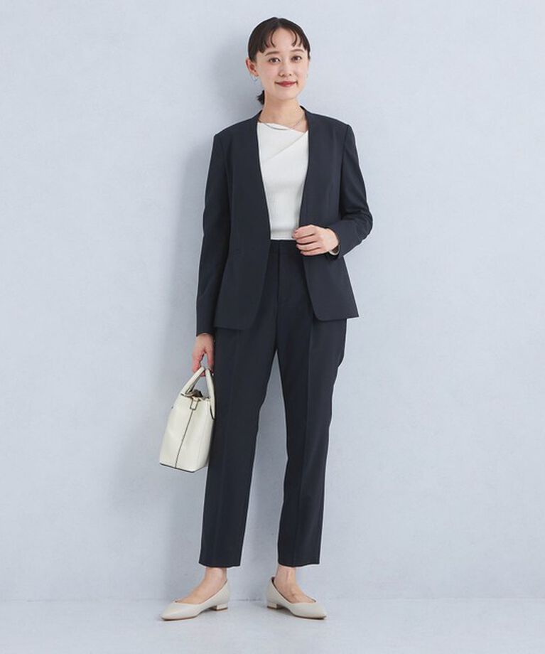 UNITED ARROWS green label relaxing「カチリラ ノーラペル ジャケット -ウォッシャブル・ストレッチ・防シワ-」|ノーカラージャケット|