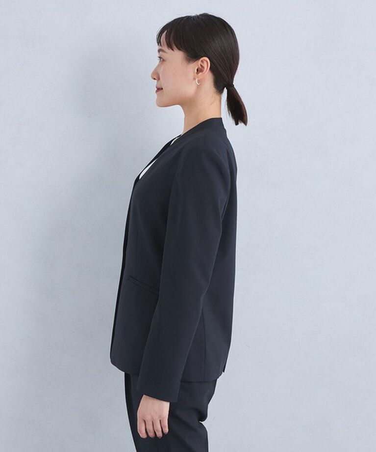 UNITED ARROWS green label relaxing「カチリラ ノーラペル ジャケット -ウォッシャブル・ストレッチ・防シワ-」|ノーカラージャケット|
