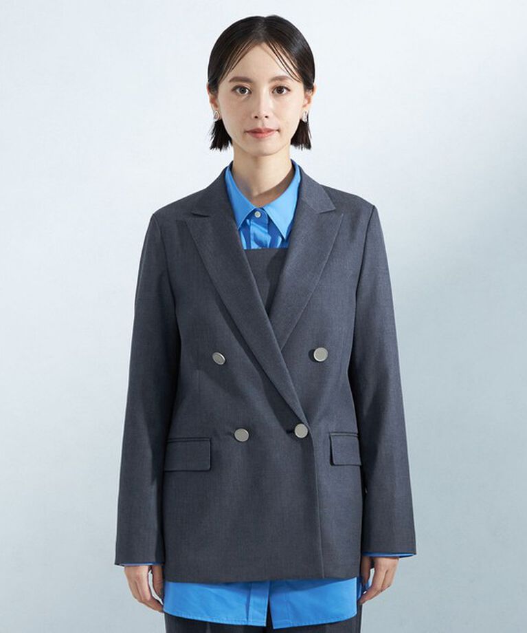 UNITED ARROWS green label relaxing「［size SHORTあり］Greed グリード シャンブレー ダブル ジャケット」|テーラードジャケット|