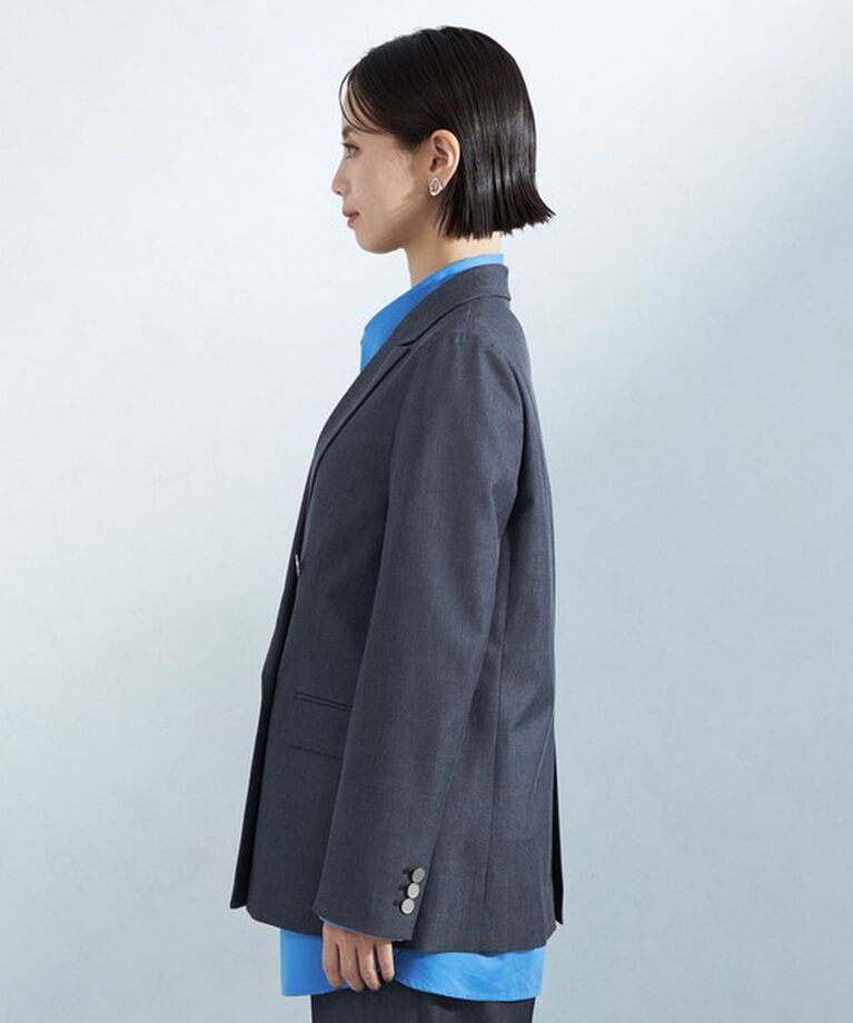 UNITED ARROWS green label relaxing「［size SHORTあり］Greed グリード シャンブレー ダブル ジャケット」|テーラードジャケット|