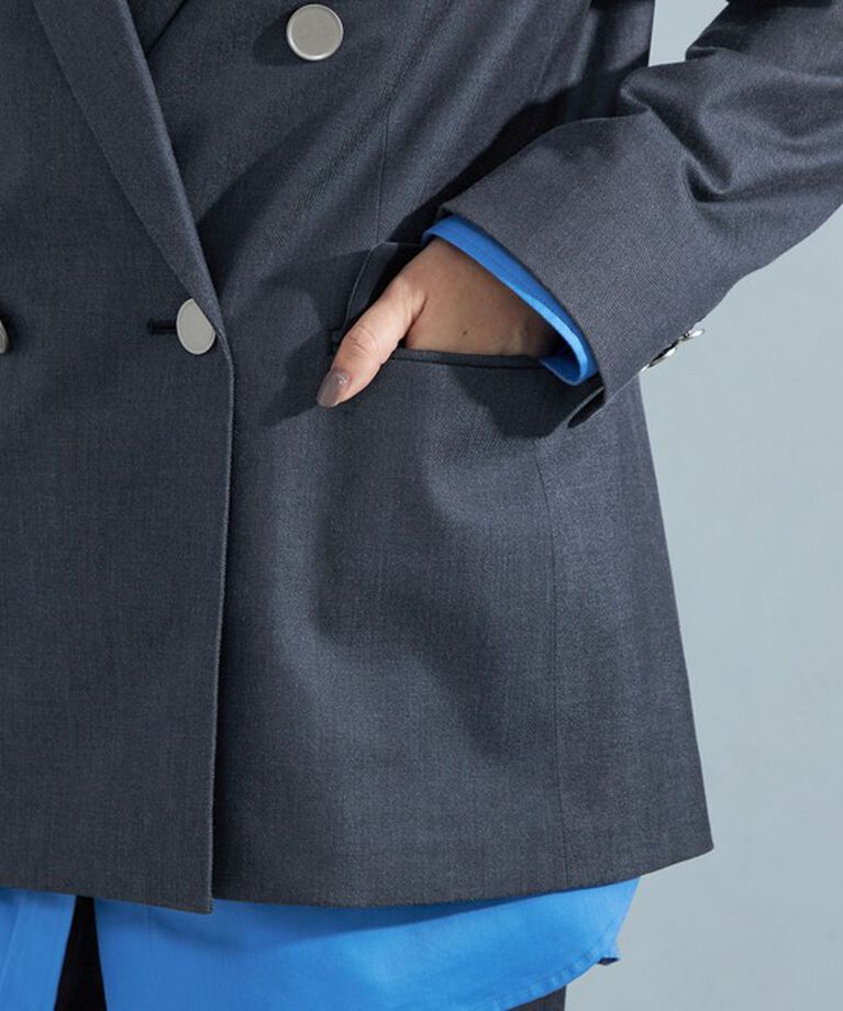 UNITED ARROWS green label relaxing「［size SHORTあり］Greed グリード シャンブレー ダブル ジャケット」|テーラードジャケット|