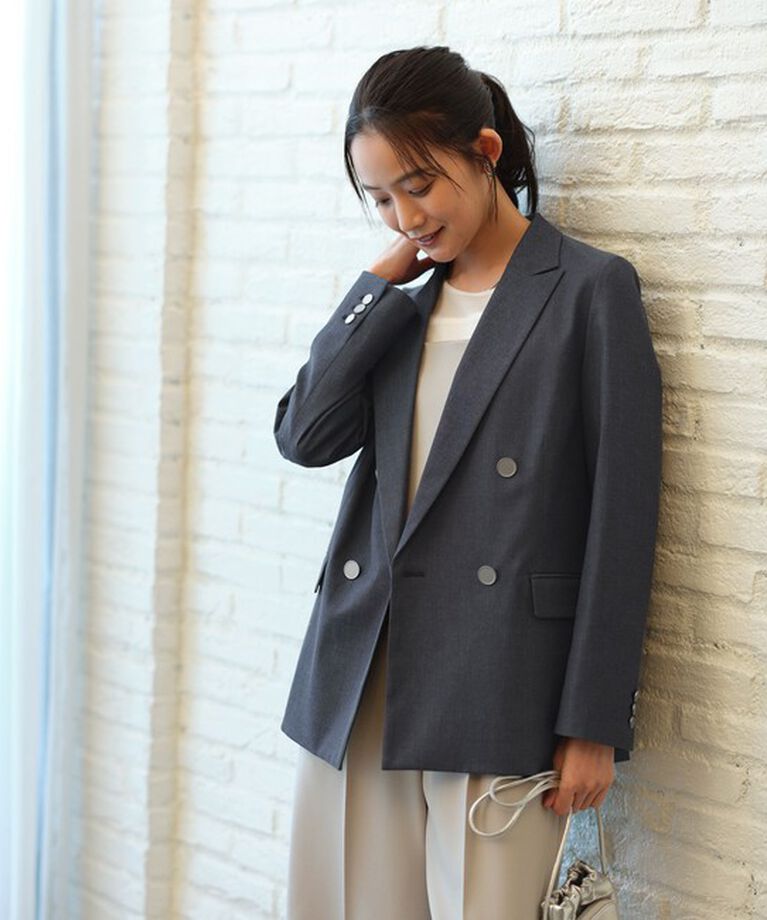 UNITED ARROWS green label relaxing「［size SHORTあり］Greed グリード シャンブレー ダブル ジャケット」|テーラードジャケット|