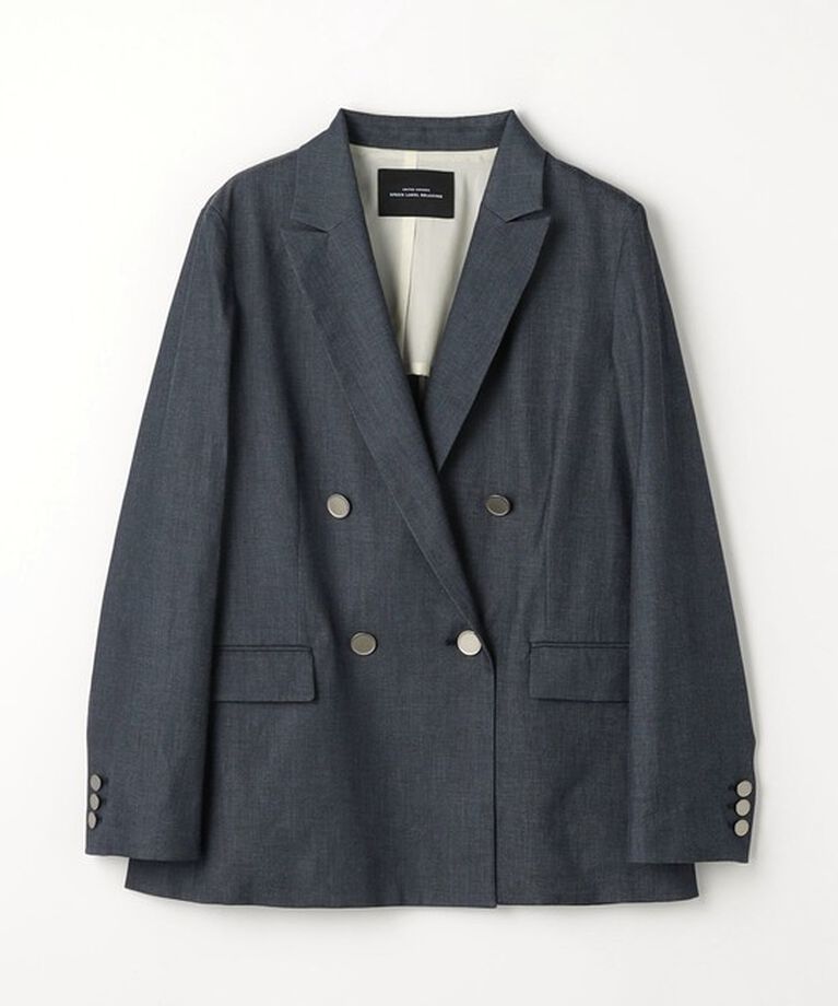 UNITED ARROWS green label relaxing「［size SHORTあり］Greed グリード シャンブレー ダブル ジャケット」|テーラードジャケット|
