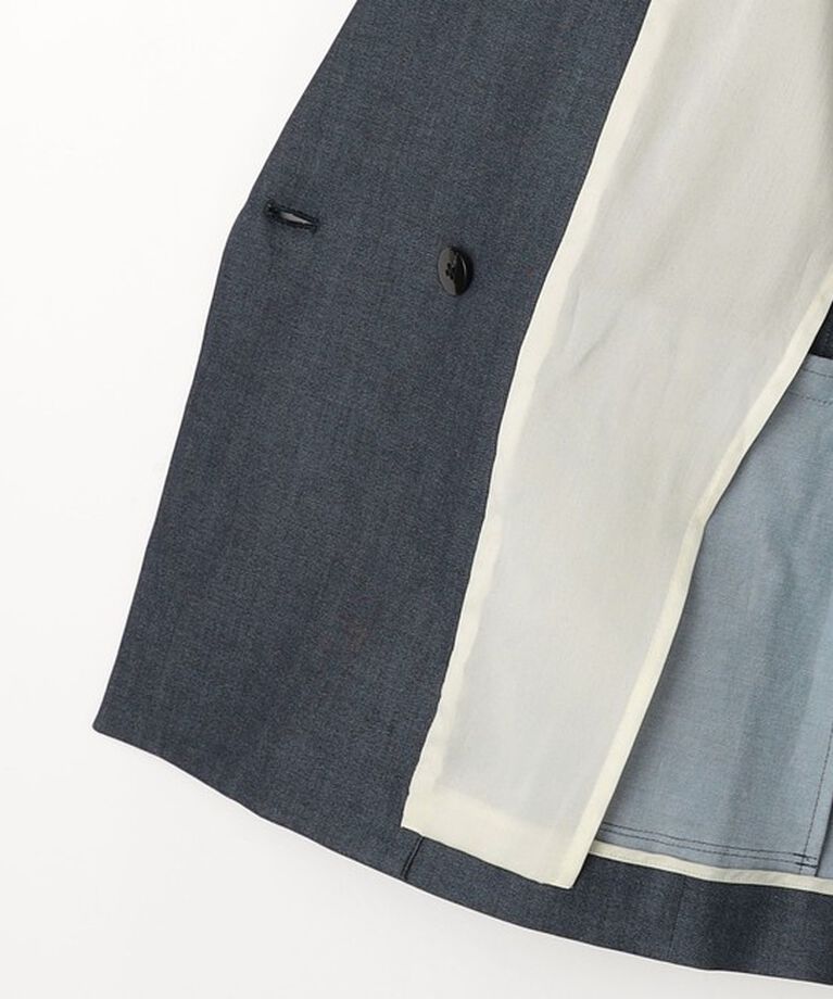 UNITED ARROWS green label relaxing「［size SHORTあり］Greed グリード シャンブレー ダブル ジャケット」|テーラードジャケット|