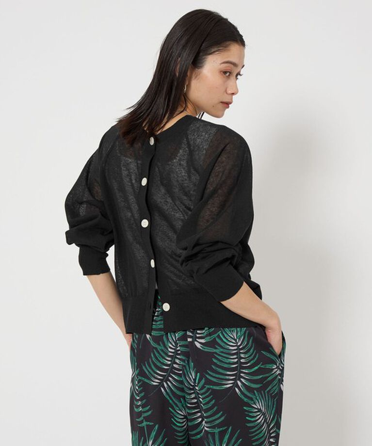 UNITED ARROWS green label relaxing「【結論シリーズ】忍ばせカーデ 2WAY -ウォッシャブル-」|カーディガン|BLACK