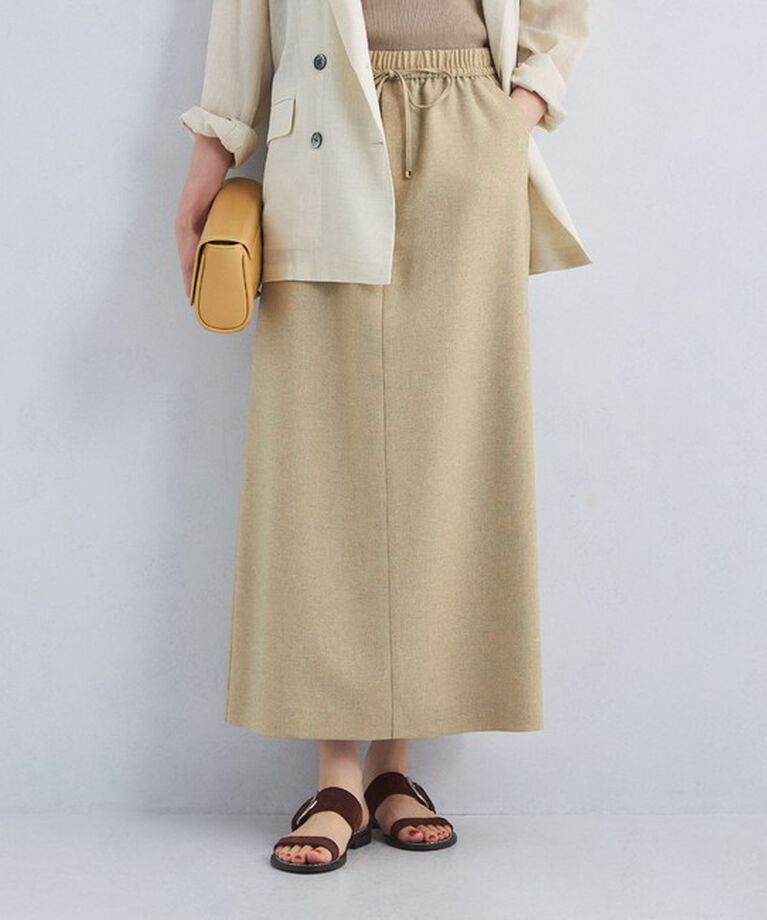UNITED ARROWS green label relaxing「［size SHORTあり］スラブオックス ナロー フレア スカート」|フレア|BEIGE