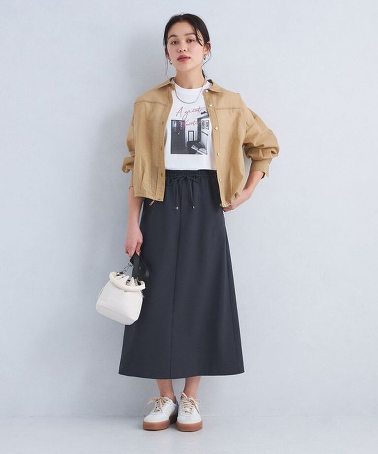 UNITED ARROWS green label relaxing「［size SHORTあり］スラブオックス ナロー フレア スカート」|フレア|