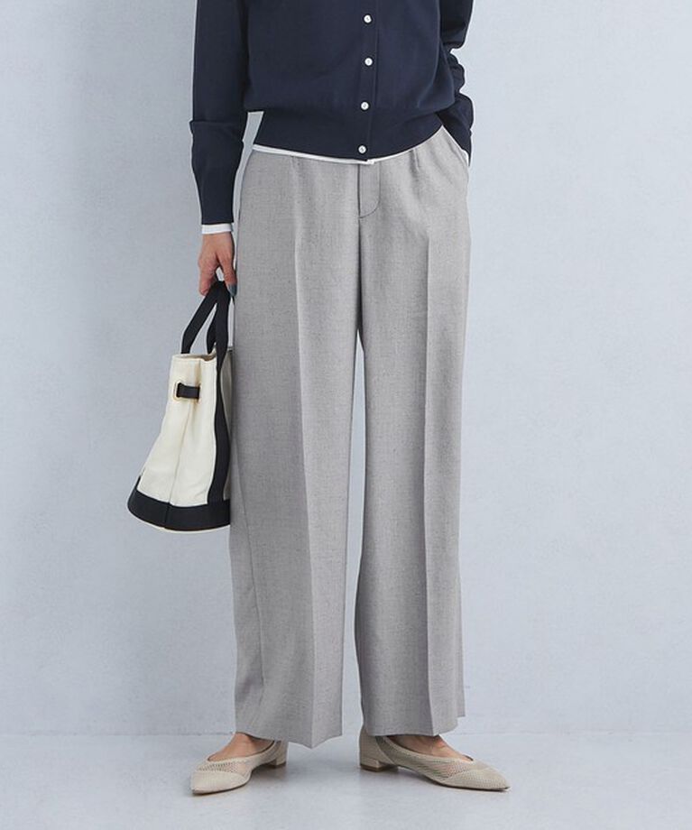 UNITED ARROWS green label relaxing「［size SHORTあり］リネンライク パンツ -マシンウォッシャブル・ストレッチ-」|スラックス|MD.GRAY