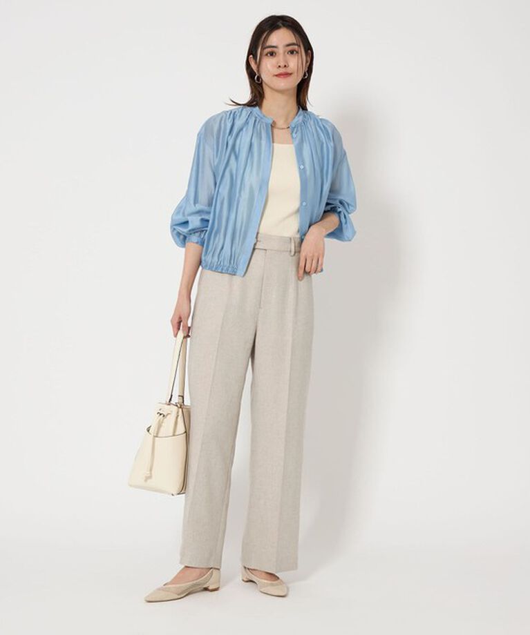 UNITED ARROWS green label relaxing「［size SHORTあり］リネンライク パンツ -マシンウォッシャブル・ストレッチ-」|スラックス|