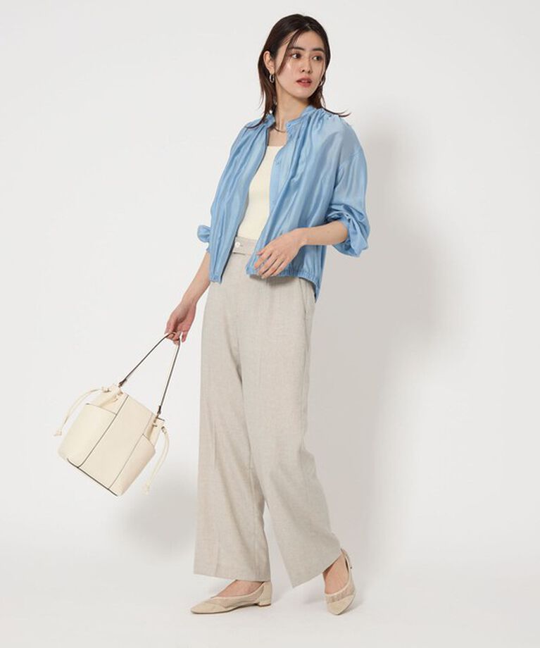 UNITED ARROWS green label relaxing「［size SHORTあり］リネンライク パンツ -マシンウォッシャブル・ストレッチ-」|スラックス|