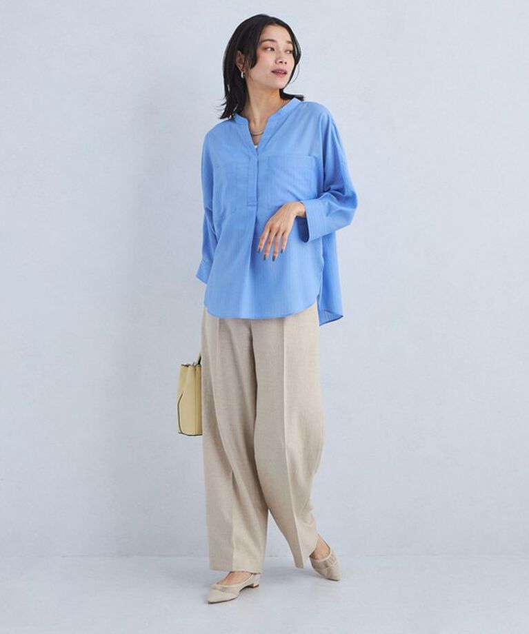 UNITED ARROWS green label relaxing「［size SHORTあり］リネンライク パンツ -マシンウォッシャブル・ストレッチ-」|スラックス|