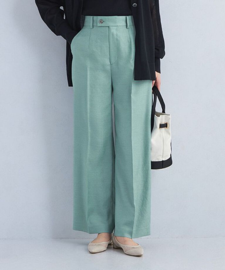 UNITED ARROWS green label relaxing「［size SHORTあり］リネンライク パンツ -マシンウォッシャブル・ストレッチ-」|スラックス|