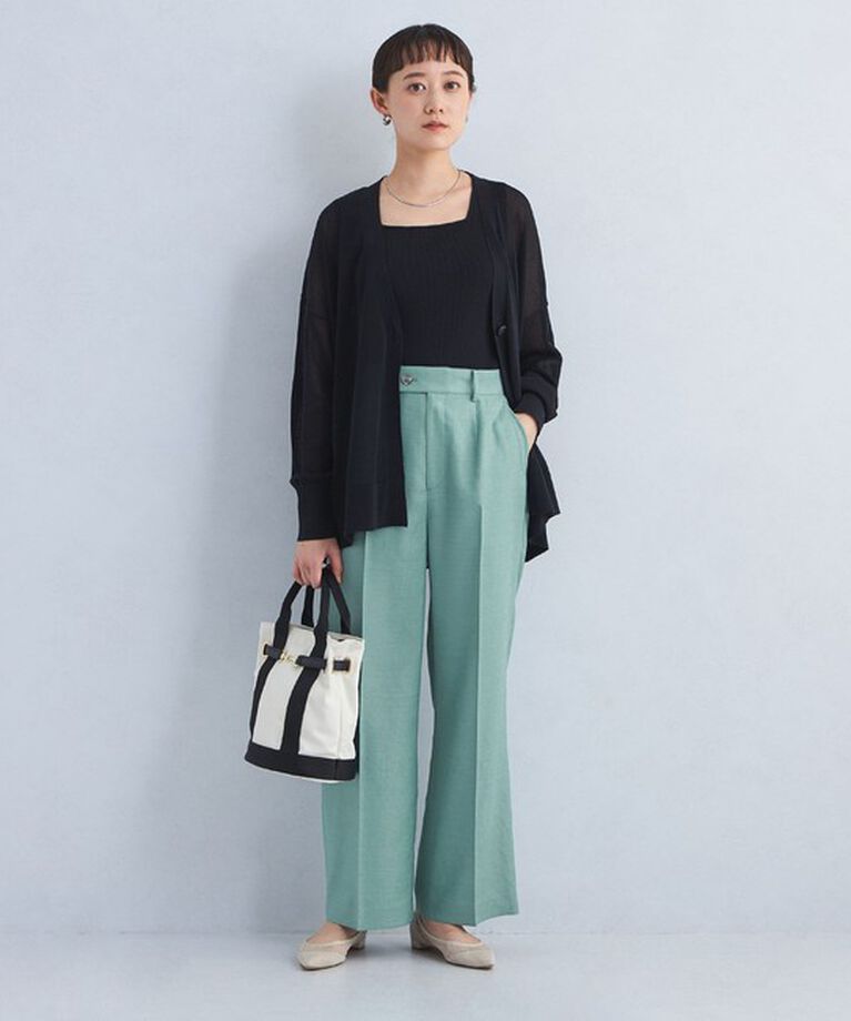 UNITED ARROWS green label relaxing「［size SHORTあり］リネンライク パンツ -マシンウォッシャブル・ストレッチ-」|スラックス|
