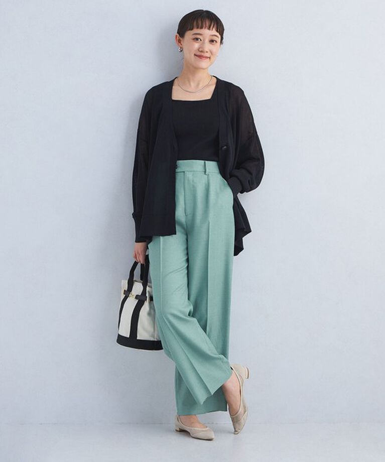 UNITED ARROWS green label relaxing「［size SHORTあり］リネンライク パンツ -マシンウォッシャブル・ストレッチ-」|スラックス|