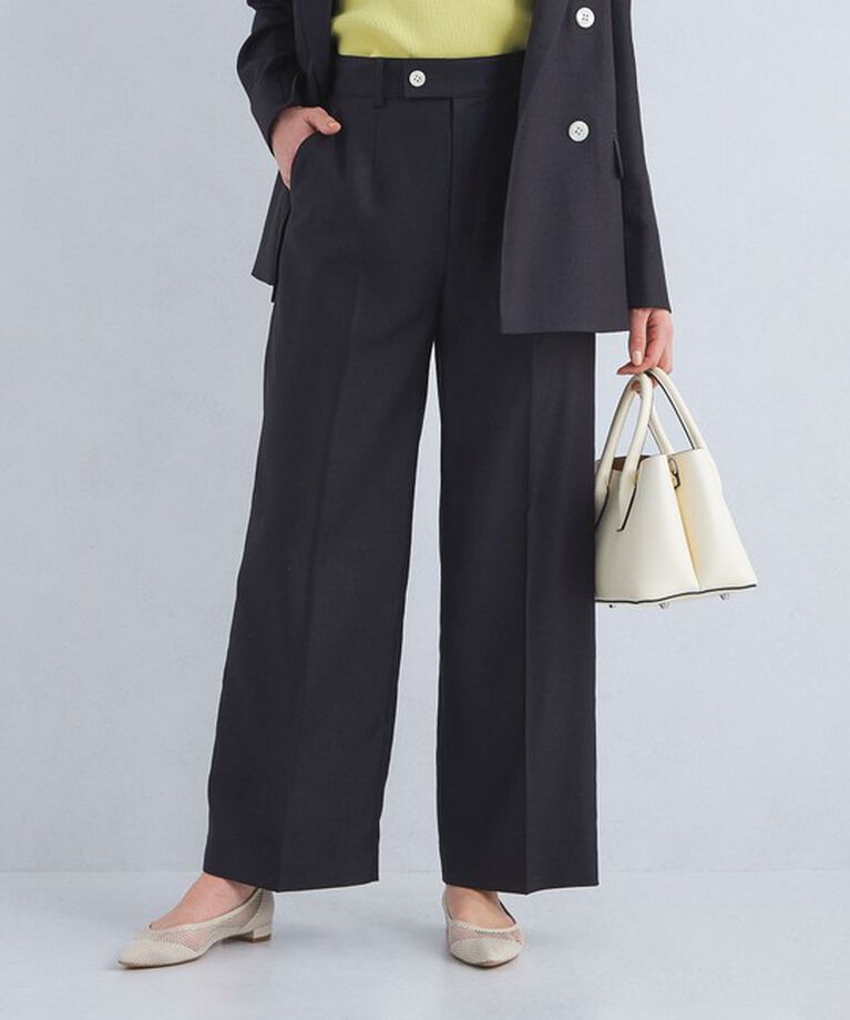 UNITED ARROWS green label relaxing「［size SHORTあり］リネンライク パンツ -マシンウォッシャブル・ストレッチ-」|スラックス|NAVY
