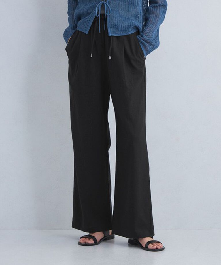 UNITED ARROWS green label relaxing「［size SHORT/TALLあり］BREEZE LINEN ブリーズリネン ワイド パンツ」|その他|BLACK